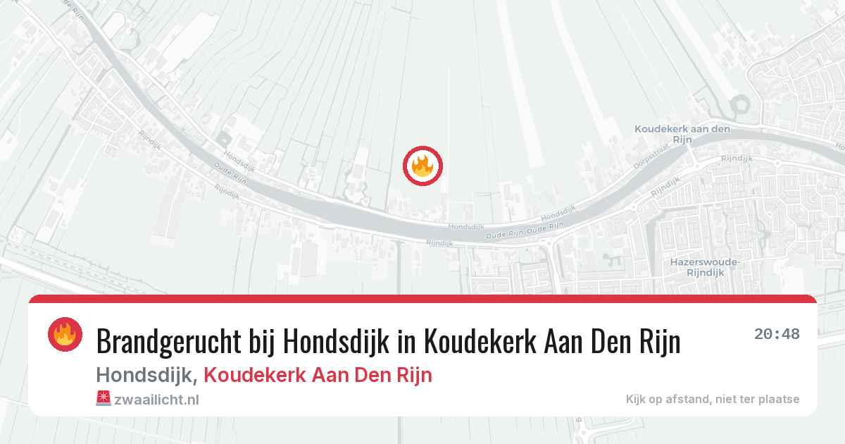 Brandgerucht bij Hondsdijk in Koudekerk Aan Den Rijn — 11 apr 2026