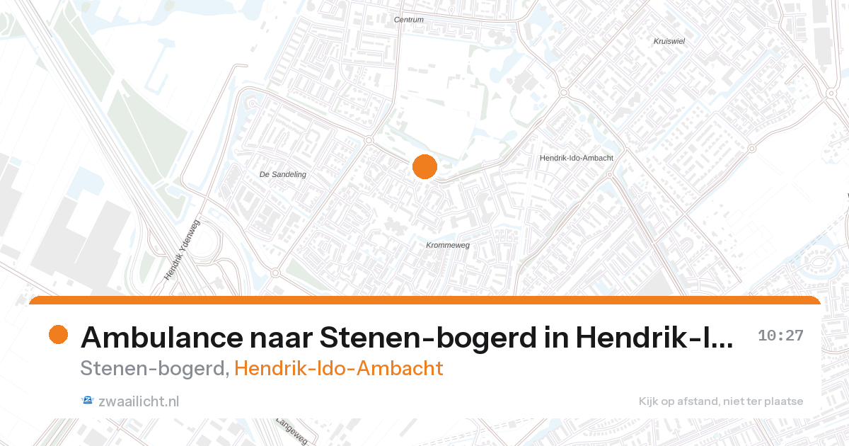 Ambulance naar Stenen-bogerd in Hendrik-Ido-Ambacht — 28 aug 2026