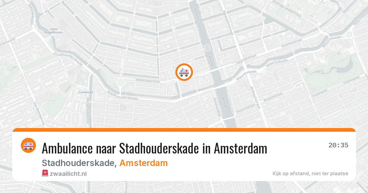 Ambulance naar Stadhouderskade in Amsterdam — 4 jul 2026