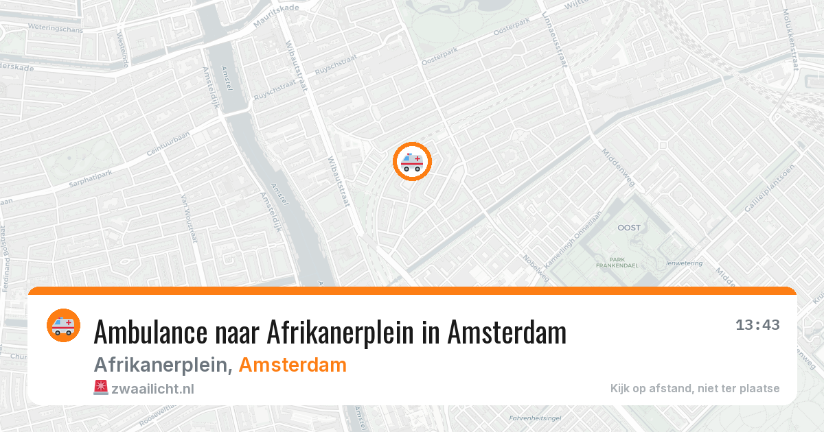 Ambulance naar Afrikanerplein in Amsterdam — 7 aug 2026