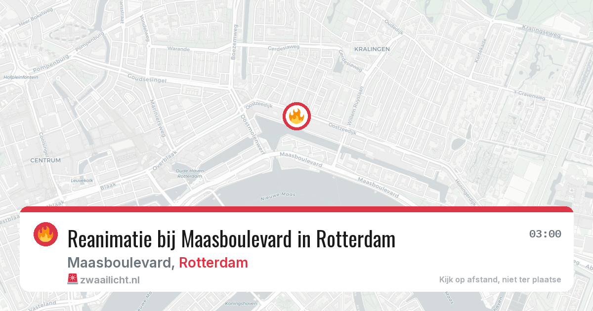 Reanimatie bij Maasboulevard in Rotterdam — 13 jun 2026