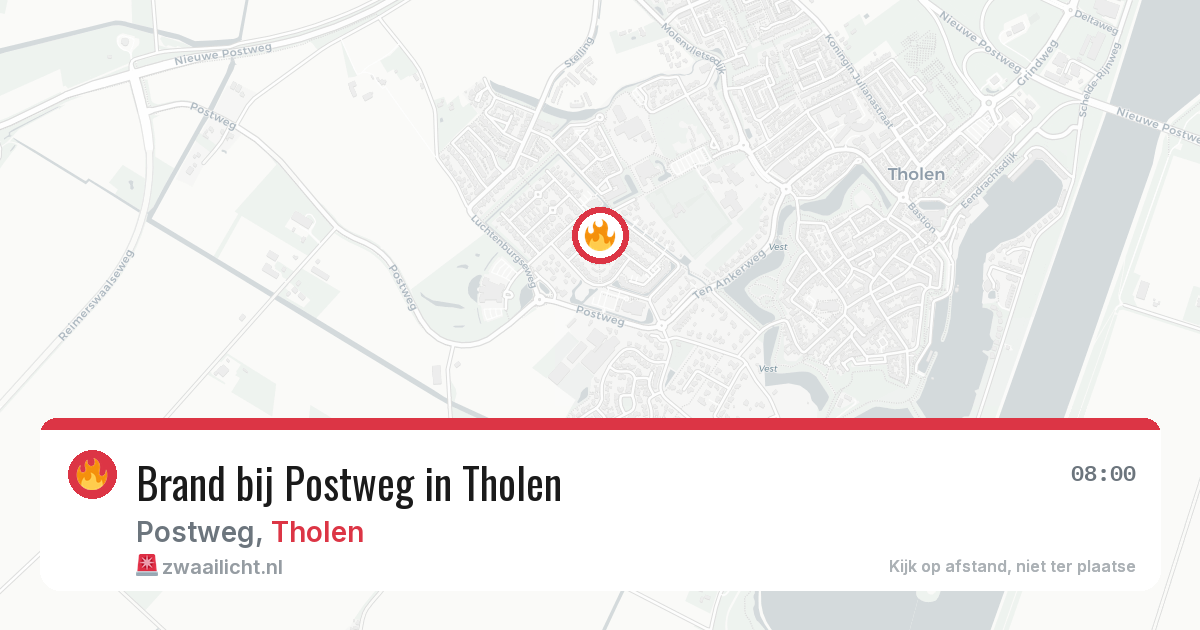 Brand bij Postweg in Tholen — 1 jul 2026