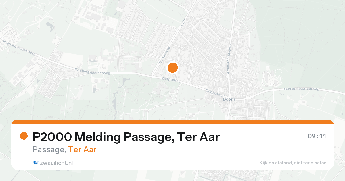 P2000 Melding Passage, Ter Aar — 7 feb 2026