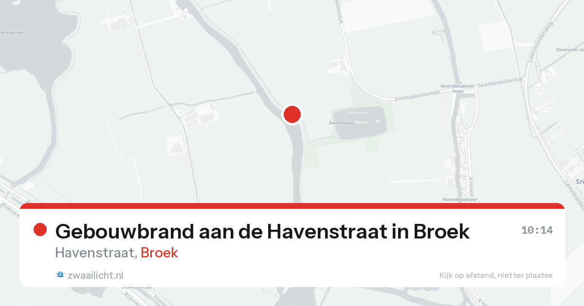 Gebouwbrand aan de Havenstraat in Broek — 17 aug 2026