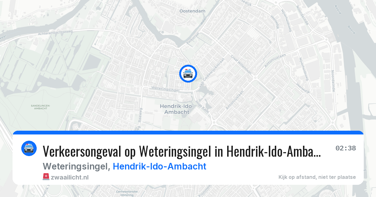 Verkeersongeval op Weteringsingel in Hendrik-Ido-Ambacht — 5 apr 2026