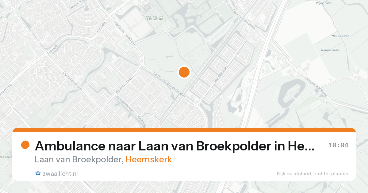 Ambulance naar Laan van Broekpolder in Heemskerk — 15 aug 2026