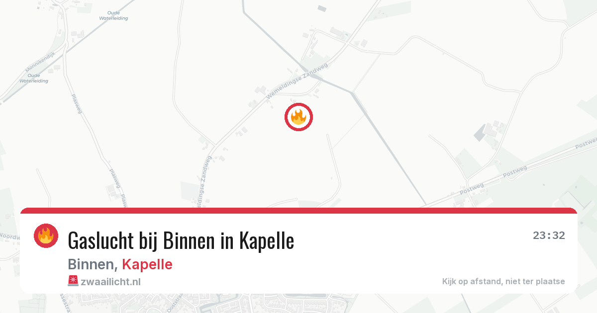 Gaslucht bij Binnen in Kapelle — 14 aug 2026
