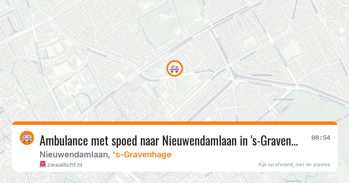 Ambulance met spoed naar Nieuwendamlaan in 's-Gravenhage — 10 apr 2026