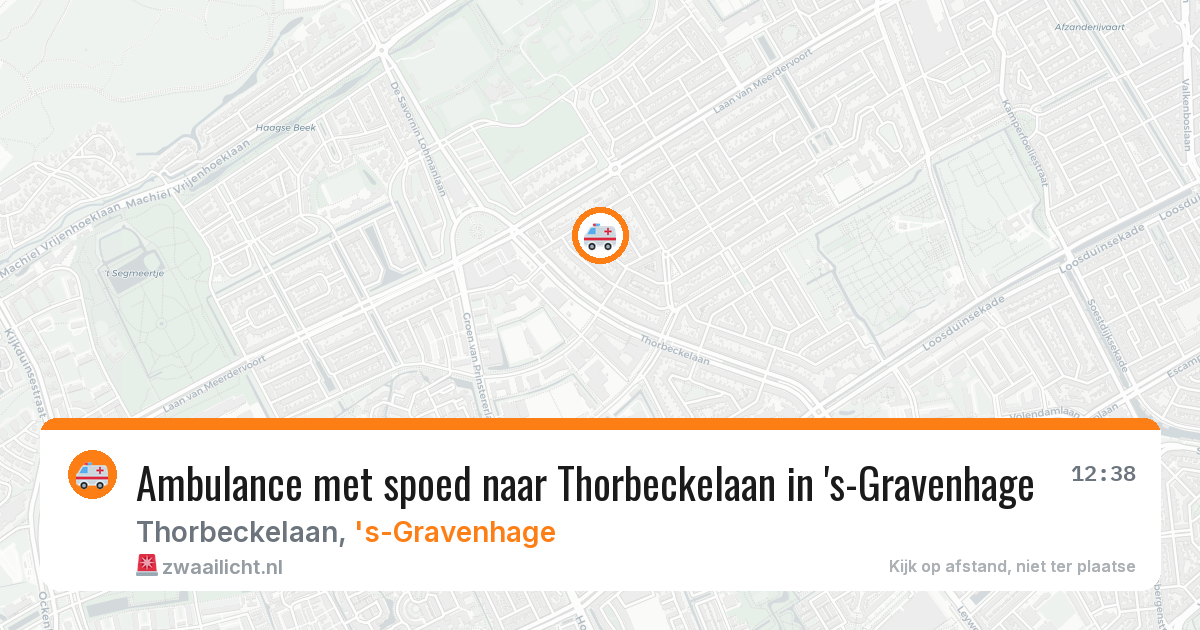 Ambulance met spoed naar Thorbeckelaan in 's-Gravenhage — 24 jun 2026