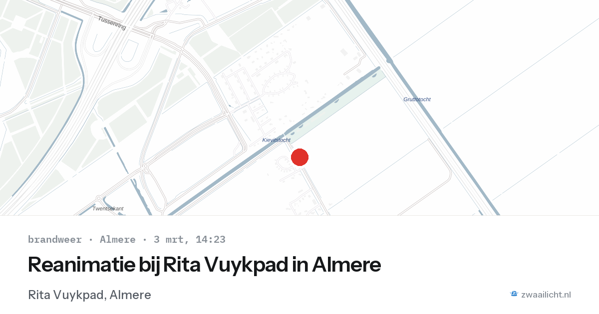 Reanimatie bij Rita Vuykpad in Almere — 3 mrt 2026
