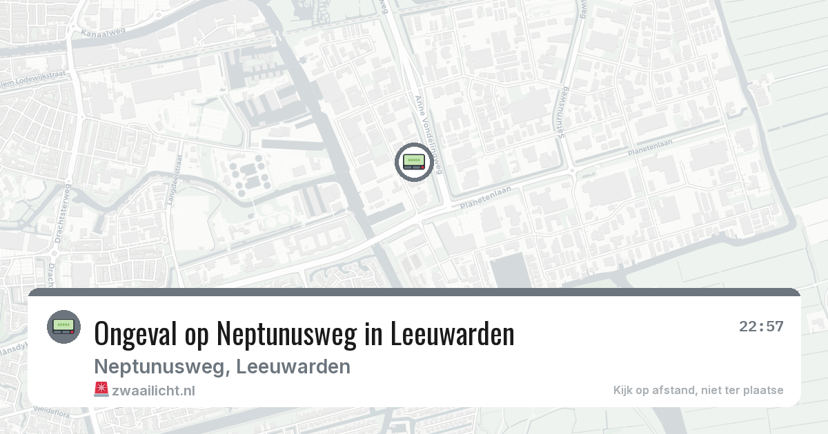 Ongeval op Neptunusweg in Leeuwarden — 6 jul 2026