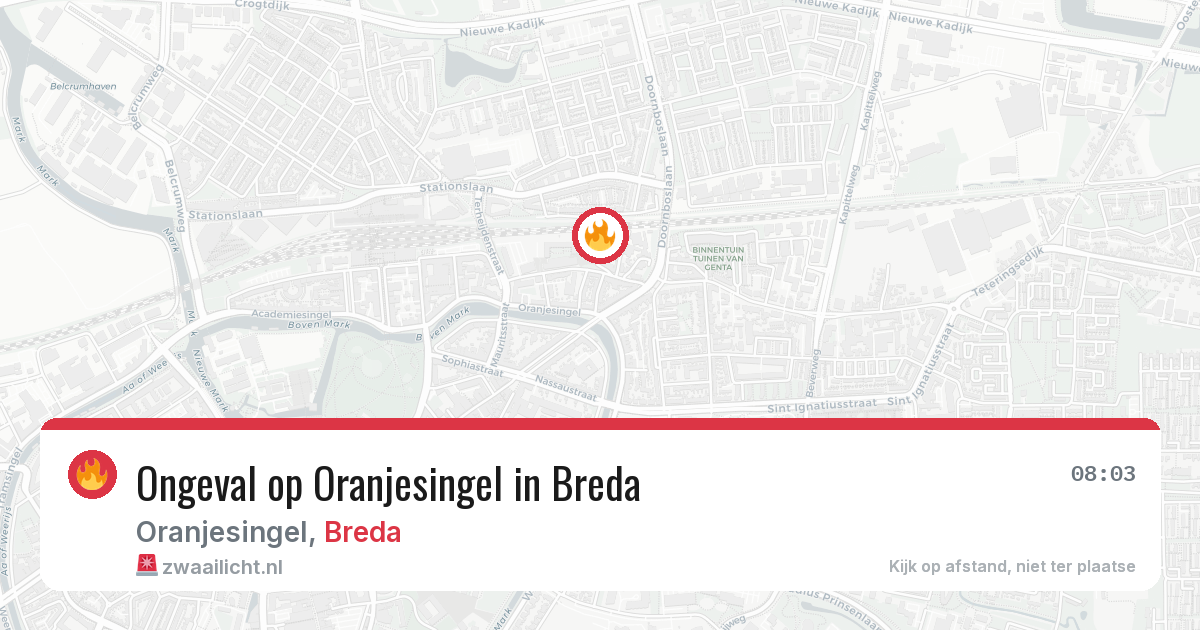 Ongeval op Oranjesingel in Breda — 7 mrt 2026