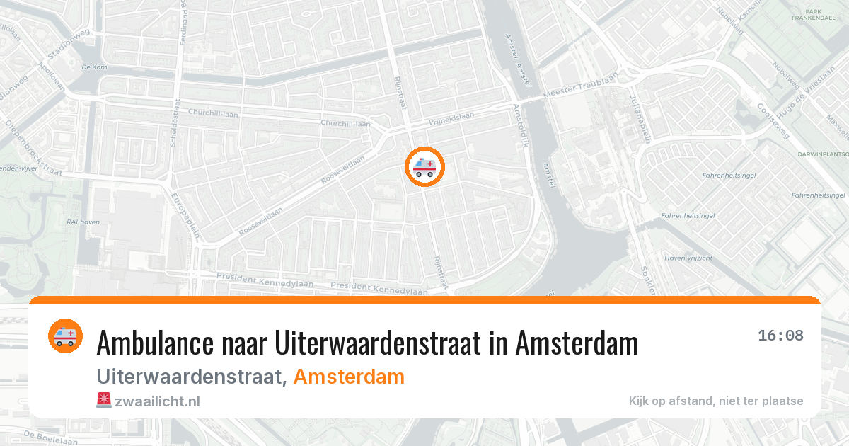 Ambulance naar Uiterwaardenstraat in Amsterdam — 12 apr 2026