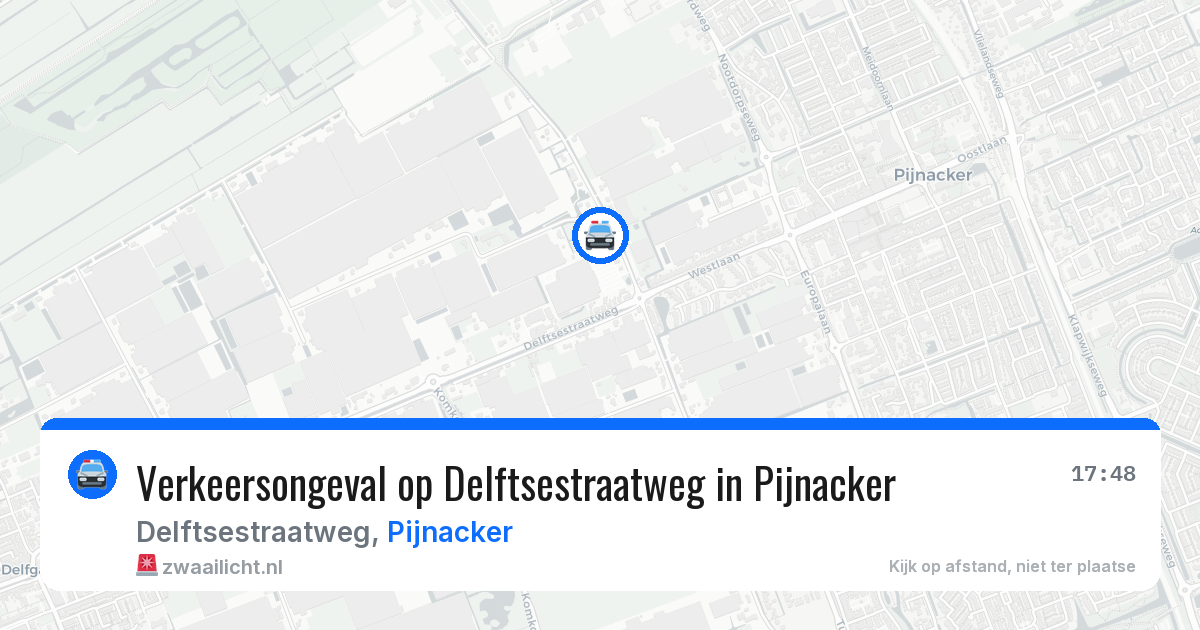 Verkeersongeval op Delftsestraatweg in Pijnacker — 22 jun 2026