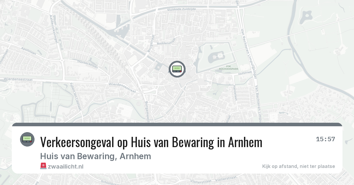 Verkeersongeval op Huis van Bewaring in Arnhem — 23 mrt 2026