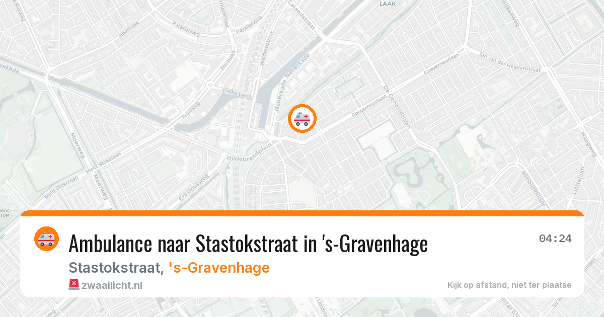 Ambulance naar Stastokstraat in 's-Gravenhage — 12 apr 2026