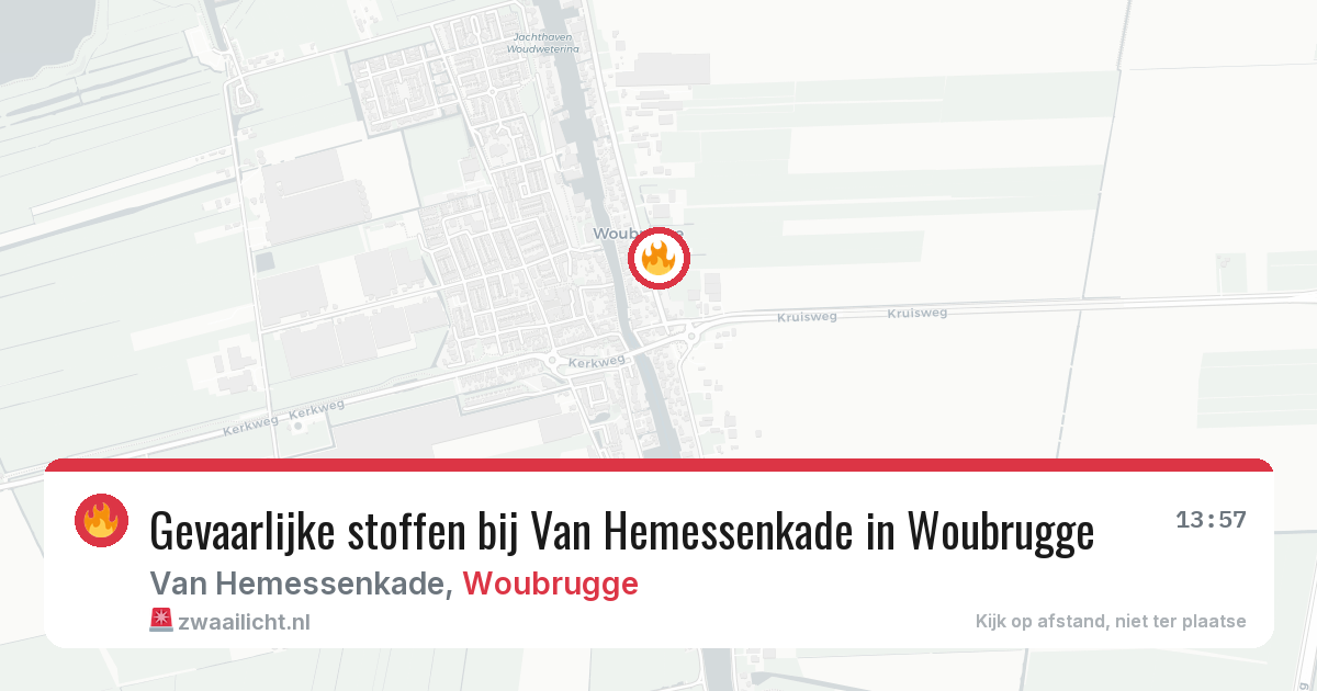 Gevaarlijke stoffen bij Van Hemessenkade in Woubrugge — 4 jun 2026
