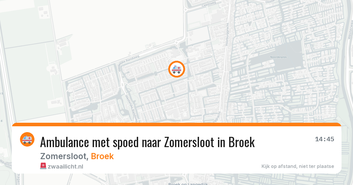 Ambulance met spoed naar Zomersloot in Broek — 9 apr 2026