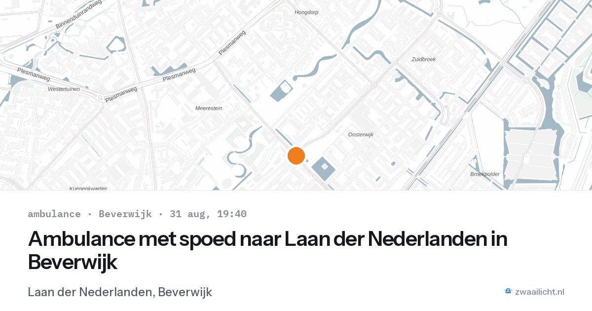 Ambulance met spoed naar Laan der Nederlanden in Beverwijk — 31 aug 2026