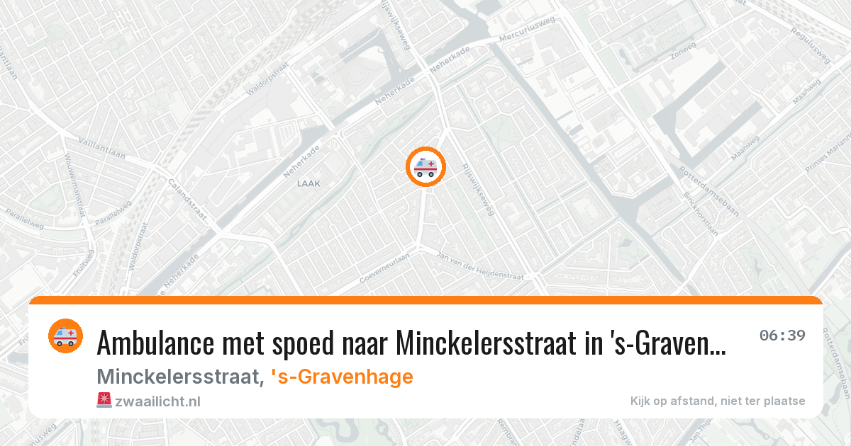 Ambulance met spoed naar Minckelersstraat in 's-Gravenhage — 25 mei 2026