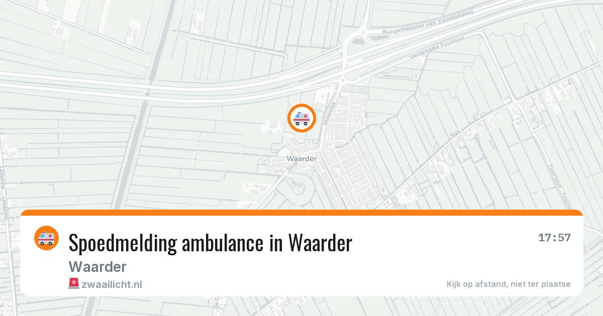 Spoedmelding ambulance in Waarder — 29 jan 2026