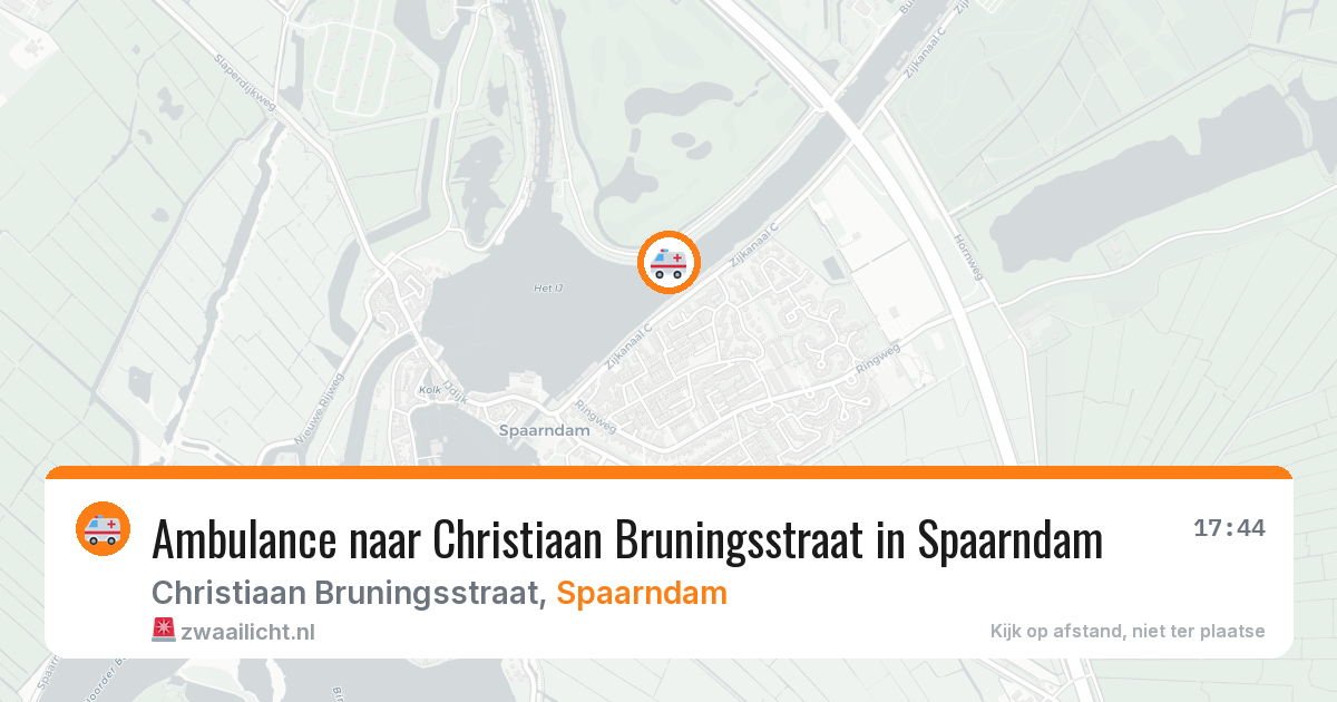 Ambulance naar Christiaan Bruningsstraat in Spaarndam — 28 mei 2026