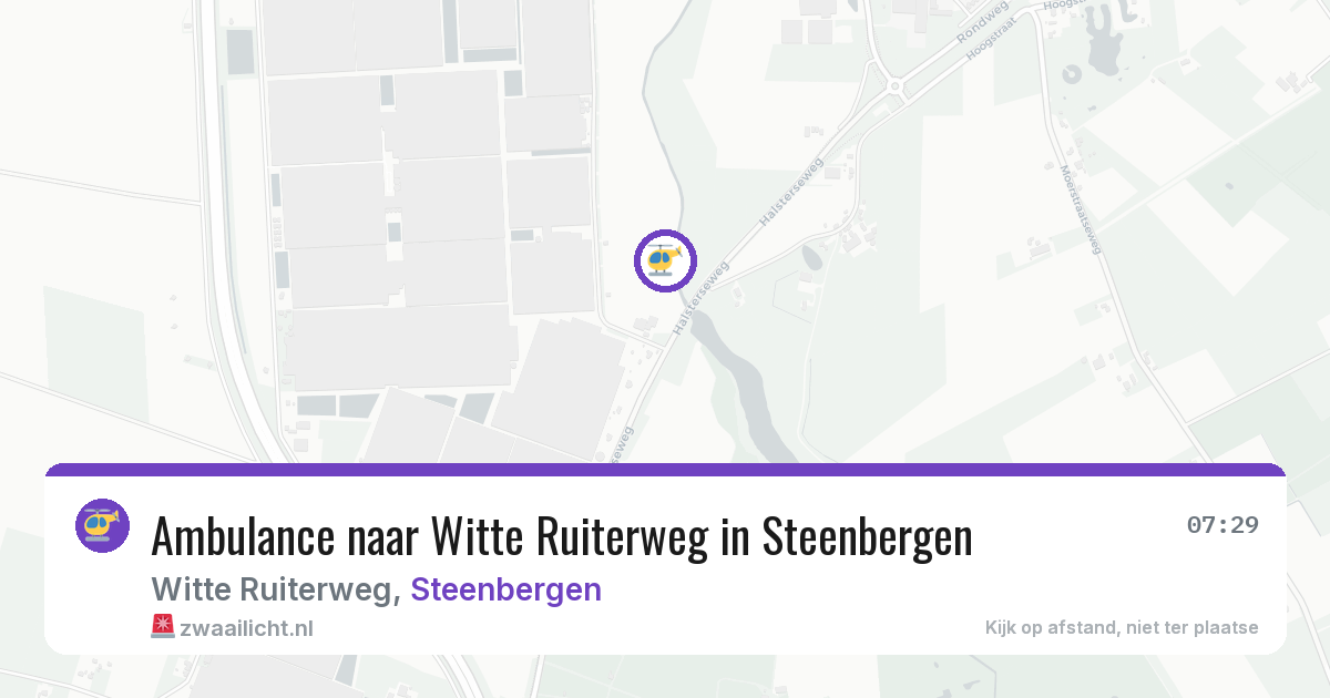 Ambulance naar Witte Ruiterweg in Steenbergen — 10 aug 2026