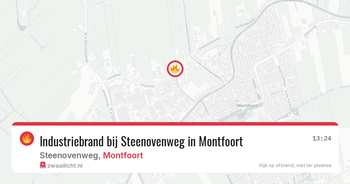 Industriebrand bij Steenovenweg in Montfoort — 20 jun 2026