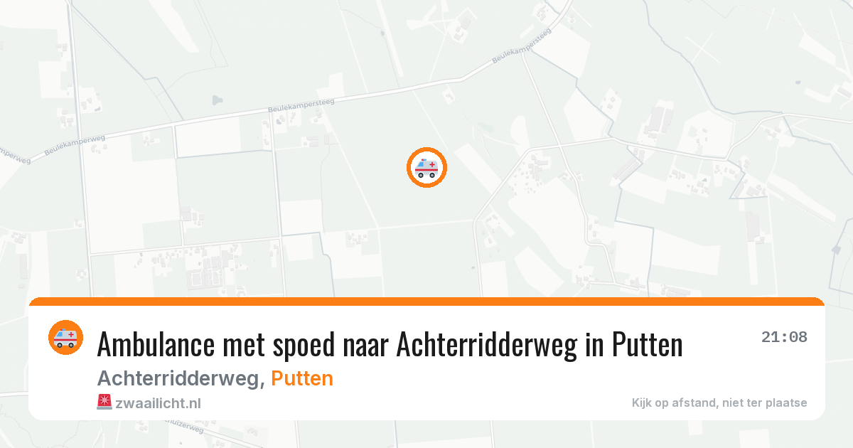Ambulance met spoed naar Achterridderweg in Putten — 15 mei 2026