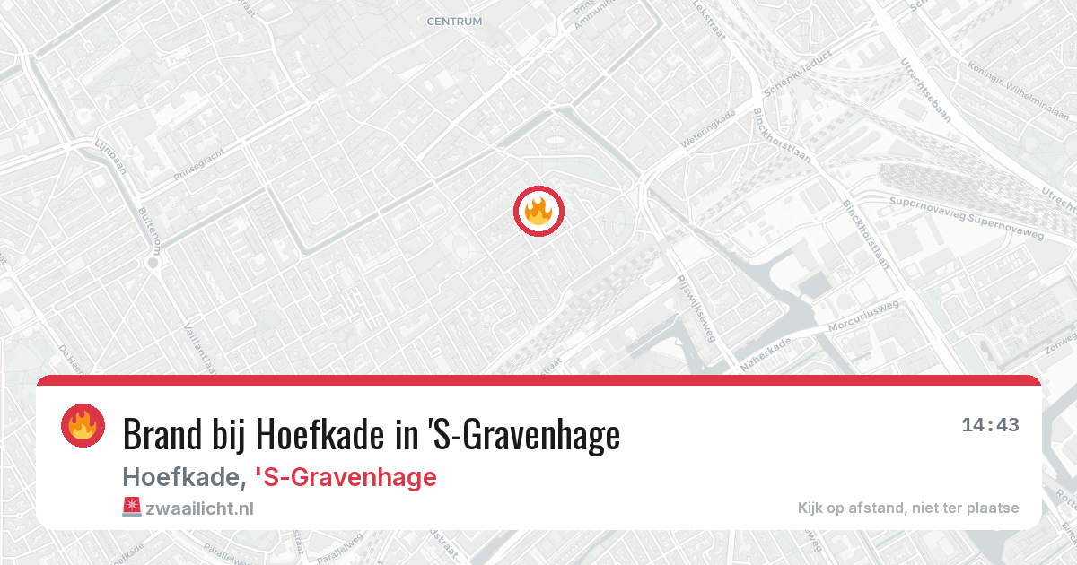 Brand bij Hoefkade in 'S-Gravenhage — 9 apr 2026