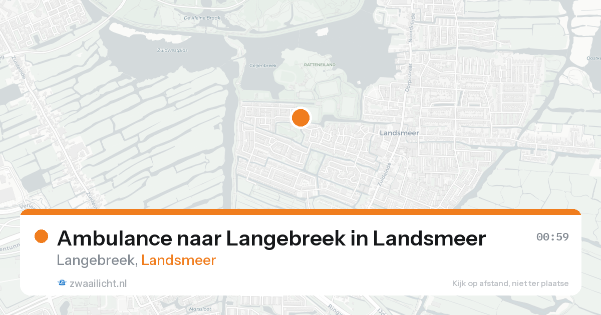 Ambulance naar Langebreek in Landsmeer — 19 mei 2026