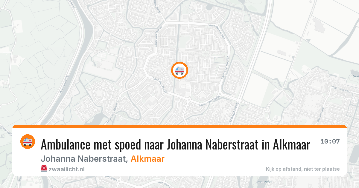 Ambulance met spoed naar Johanna Naberstraat in Alkmaar — 29 jan 2026