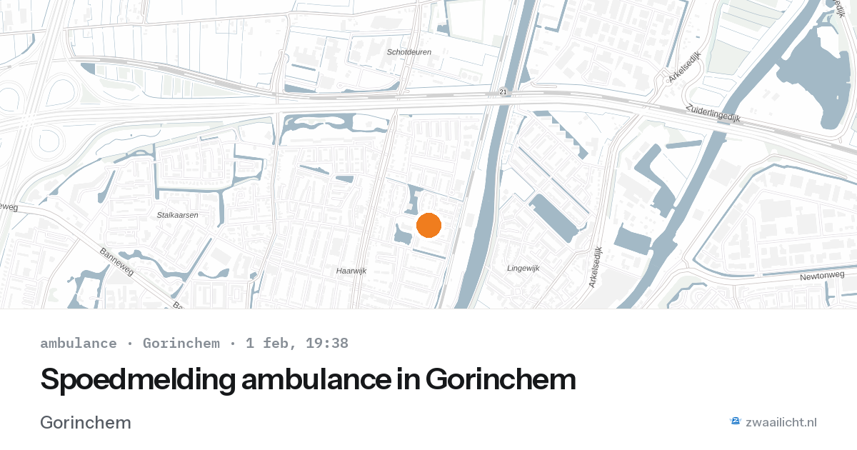 Spoedmelding ambulance in Gorinchem — 1 feb 2026