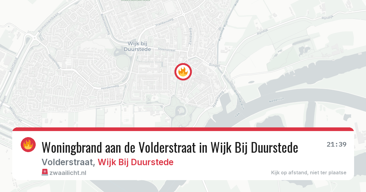 Woningbrand aan de Volderstraat in Wijk Bij Duurstede — 5 jun 2026