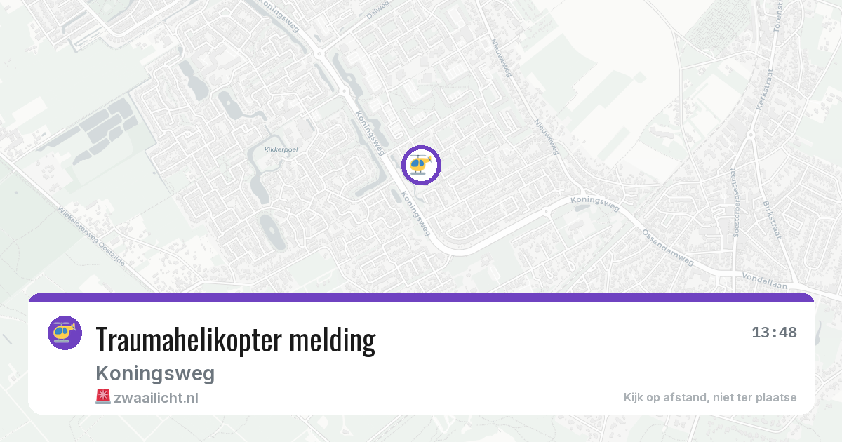 Traumahelikopter melding — 25 jun 2026
