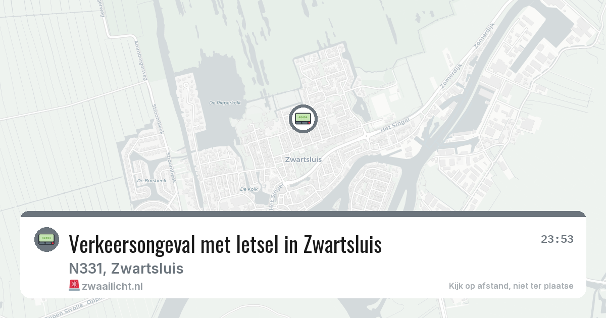 Verkeersongeval met letsel in Zwartsluis — 23 jun 2026