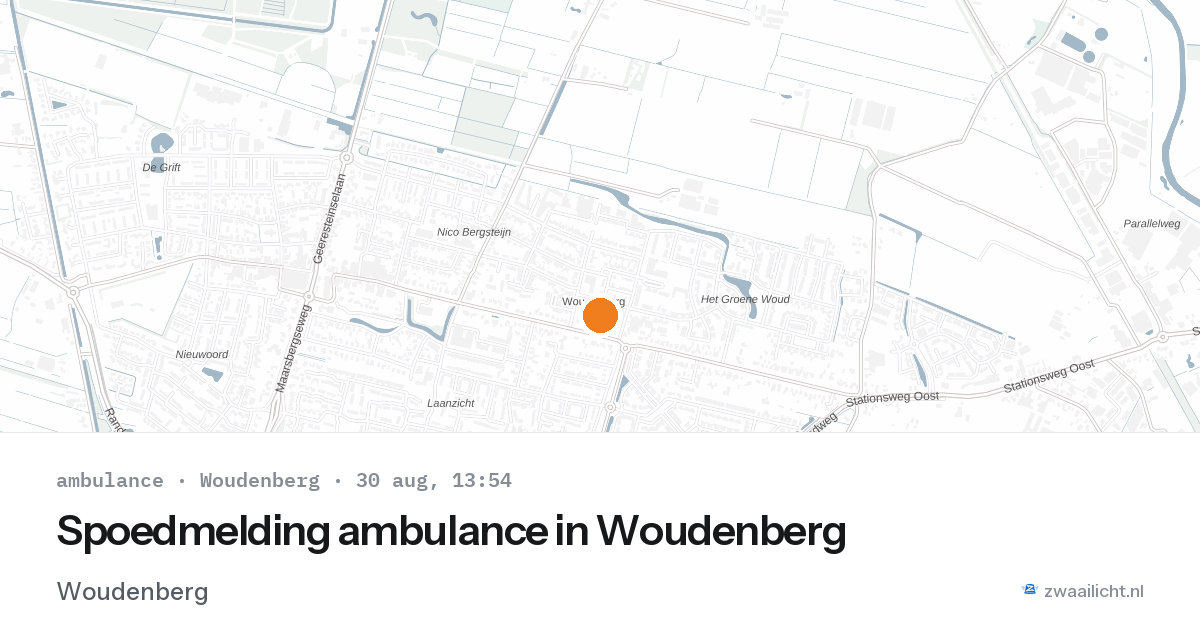 Spoedmelding ambulance in Woudenberg — 30 aug 2026