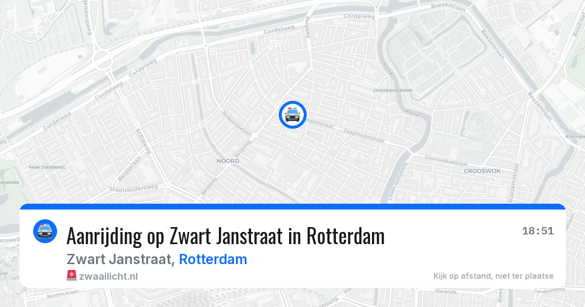 Aanrijding op Zwart Janstraat in Rotterdam — 12 jul 2026