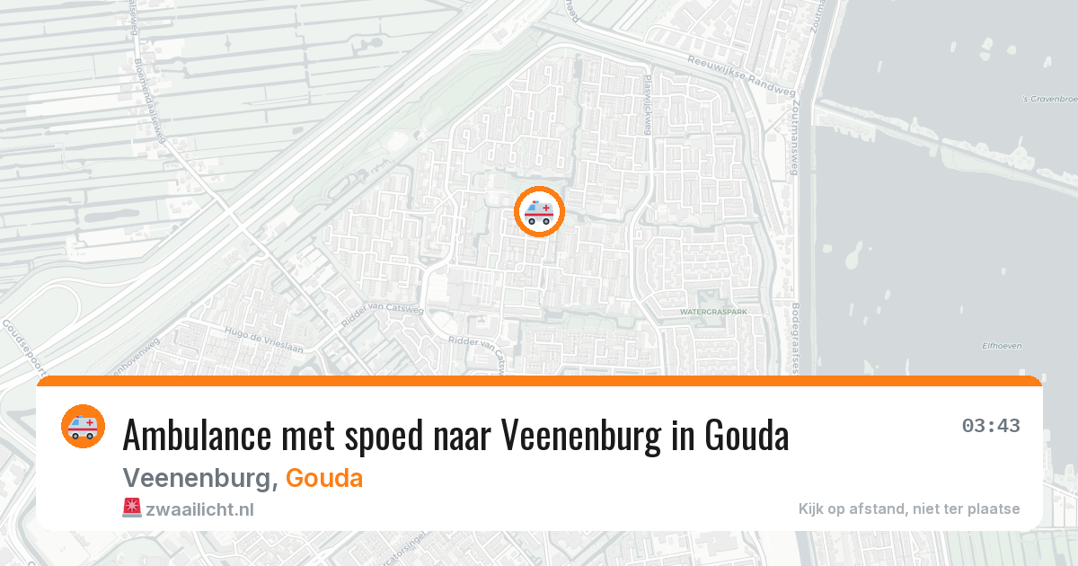 Ambulance met spoed naar Veenenburg in Gouda — 26 mei 2026
