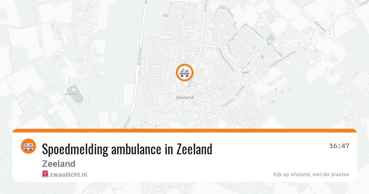 Spoedmelding ambulance in Zeeland — 1 jul 2026