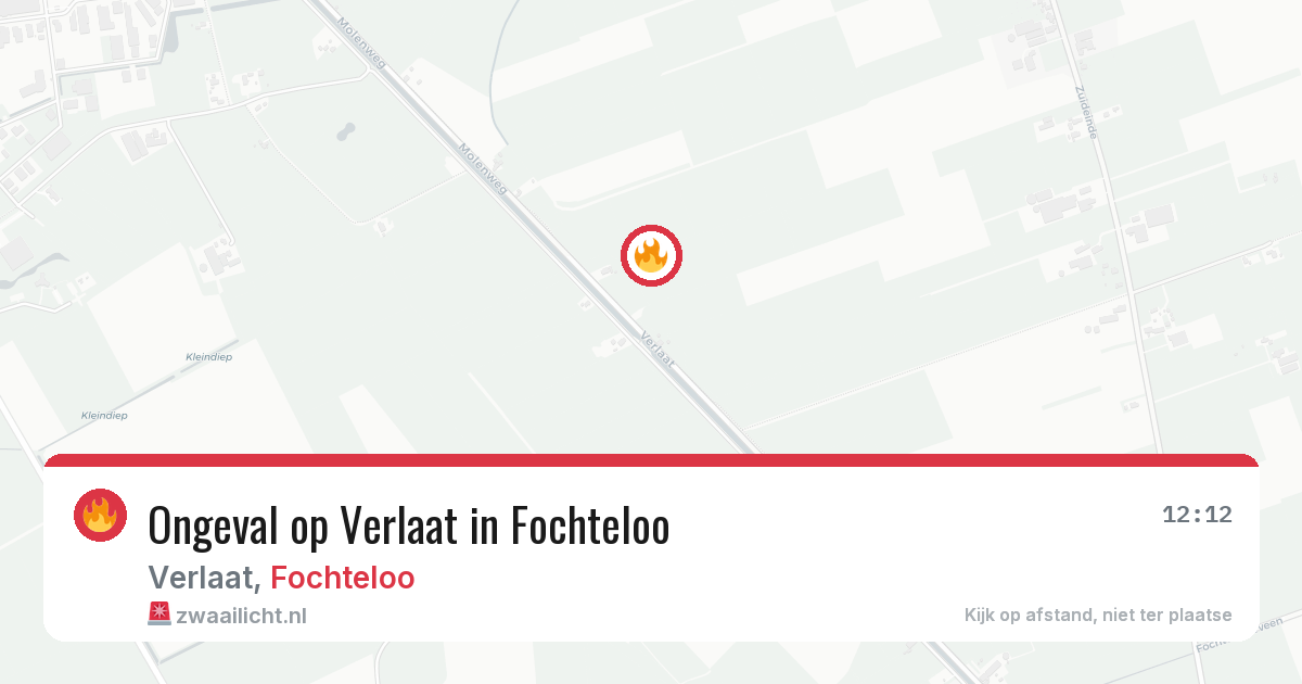 Ongeval op Verlaat in Fochteloo — 10 jun 2026