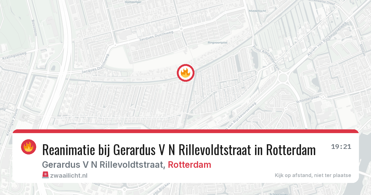 Reanimatie bij Gerardus V N Rillevoldtstraat in Rotterdam — 22 jun 2026