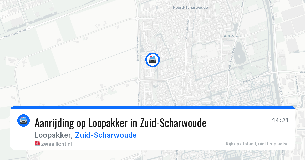 Aanrijding op Loopakker in Zuid-Scharwoude — 13 aug 2026