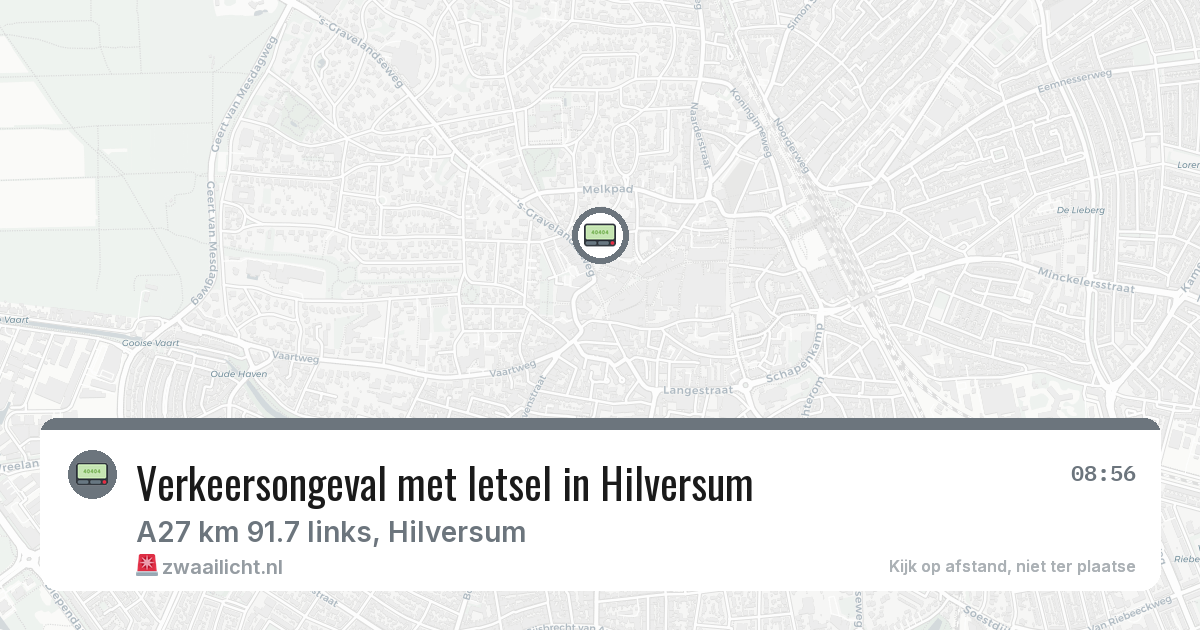 Verkeersongeval met letsel in Hilversum — 13 feb 2026