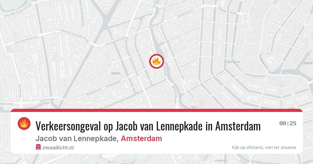 Verkeersongeval op Jacob van Lennepkade in Amsterdam — 15 mei 2026