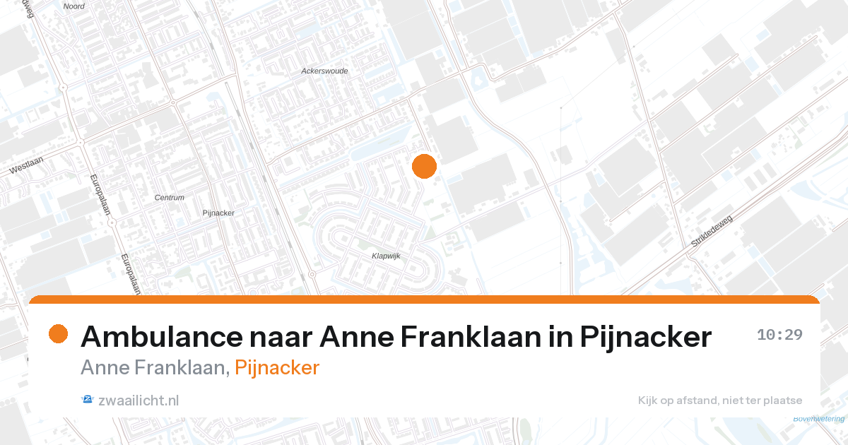 Ambulance naar Anne Franklaan in Pijnacker — 14 jul 2026