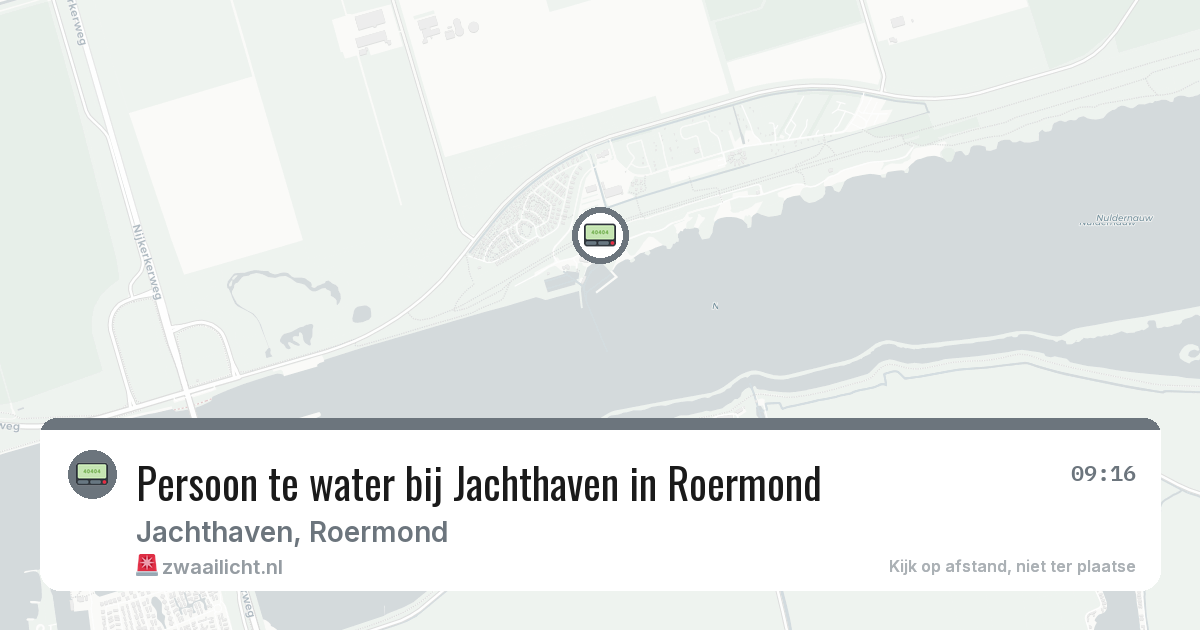 Persoon te water bij Jachthaven in Roermond — 18 jun 2026