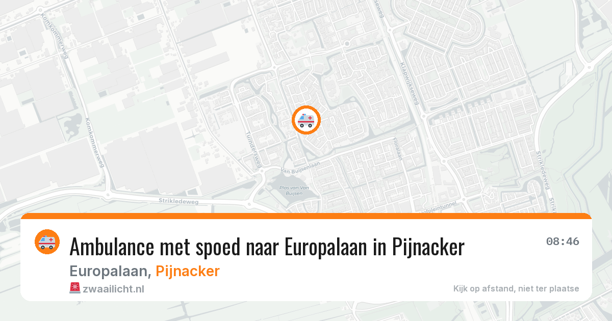 Ambulance met spoed naar Europalaan in Pijnacker — 22 jun 2026