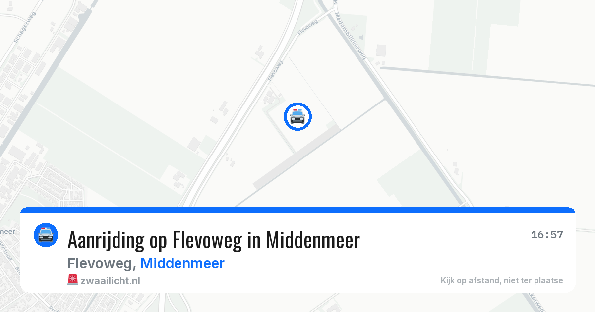 Aanrijding op Flevoweg in Middenmeer — 1 jun 2026