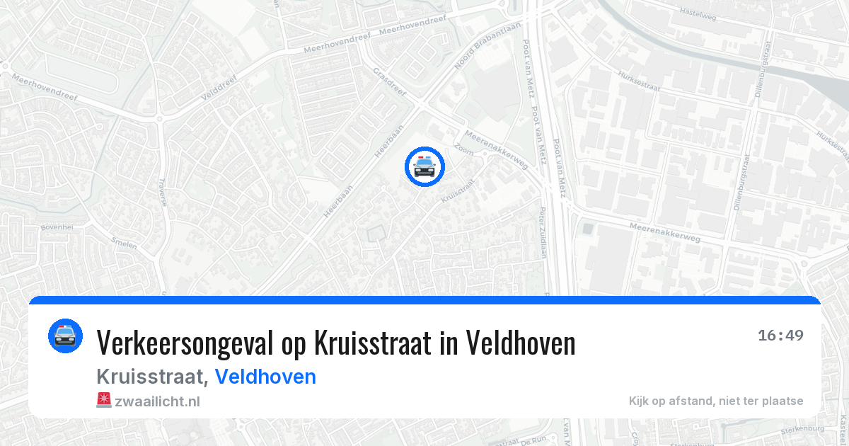 Verkeersongeval op Kruisstraat in Veldhoven — 11 apr 2026